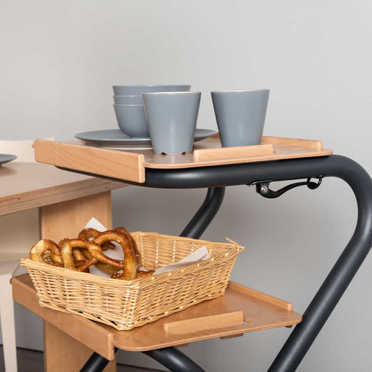 Saljol Wohnraumrollator Tablett kaffee