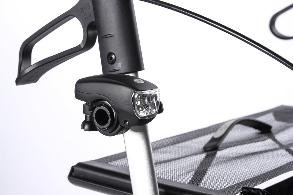 Sunrise Gemino LED-Licht am Rahmen des Rollators