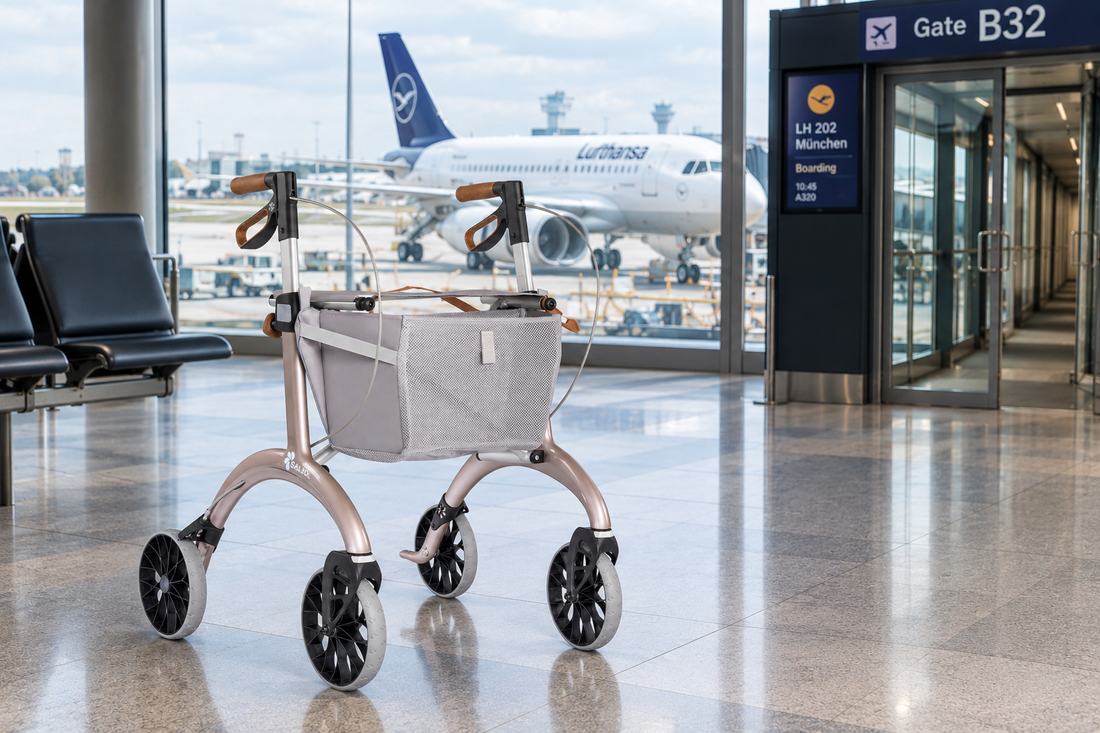 Kann ein Rollator mit ins Flugzeug?