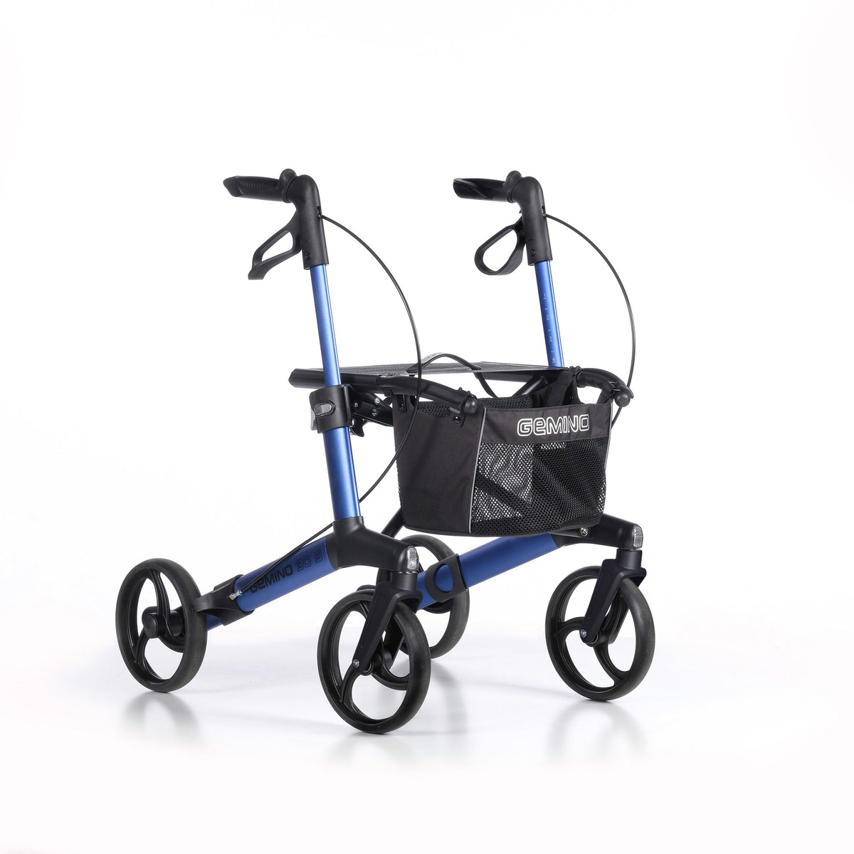 Sunrise Gemino 30 S Rollator in Saphirblau, kleine Rahmengröße - Leichtgewicht-Rollator