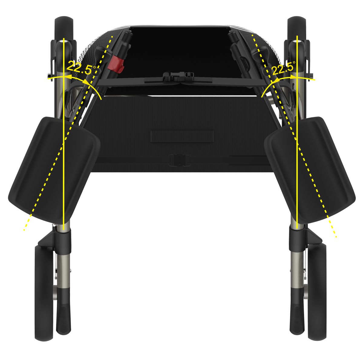 Rehasense Auswärts-Rollator Navigator Air Arthritis, mit Sitz und Korb - Outdoor Rollator