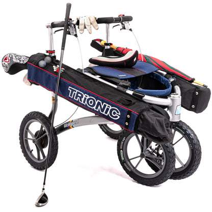 Trionic Veloped Golf Rollator 12er M in Marineblau/Schwarz/Rot