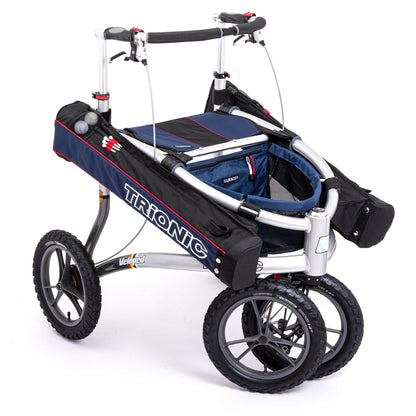 Trionic Veloped Golf Rollator 14er L in Marineblau/Schwarz/Rot