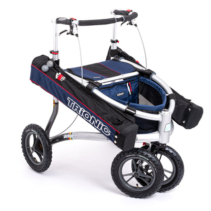 Trionic Veloped Golf Rollator 12er L in Marineblau/Schwarz/Rot