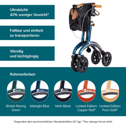 Saljol Carbon Rollator mit Vollausstattung