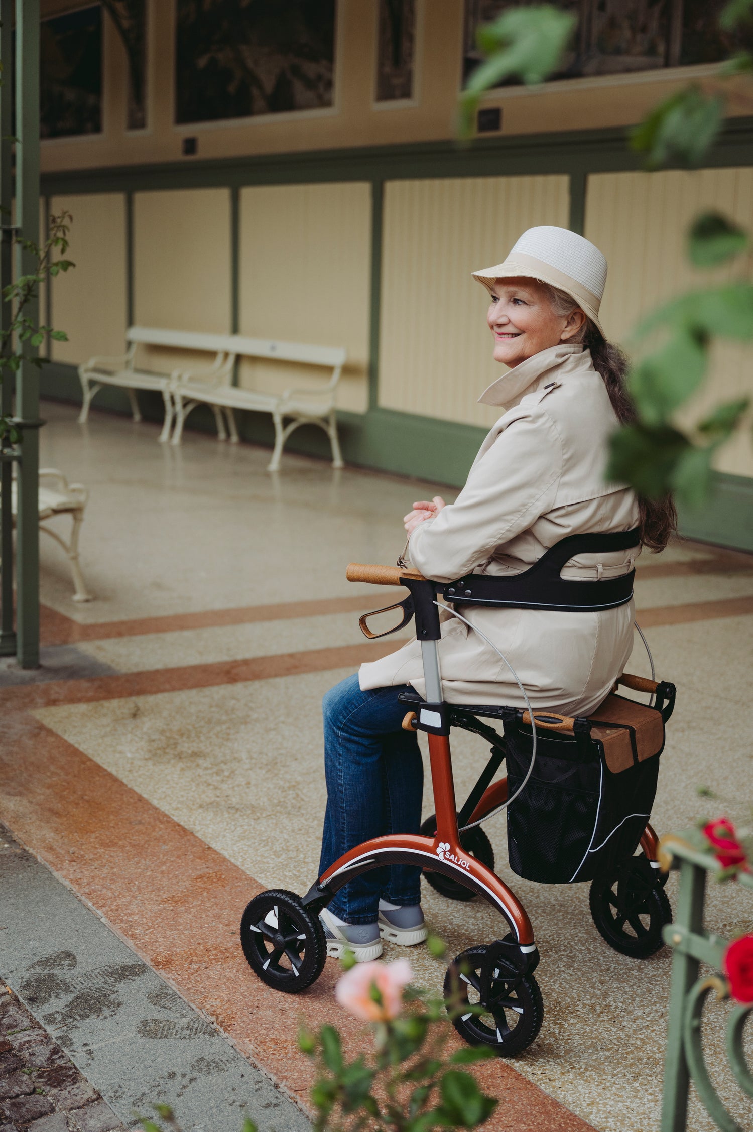 alte frau mit rollator