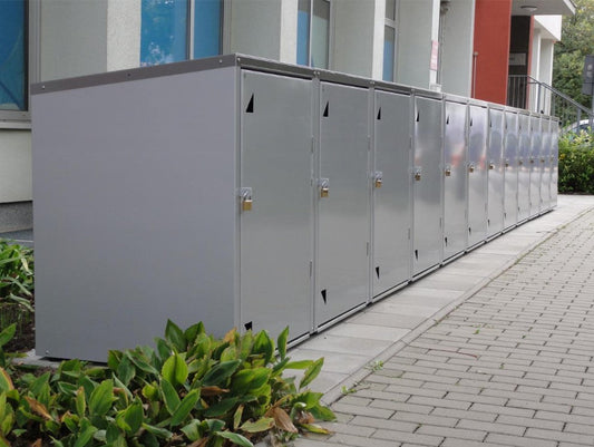 Rollatorbox Mittel, von der Seite - Rollatorgarage