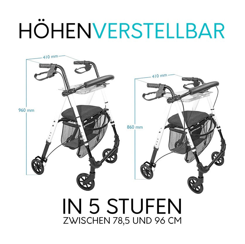 Mobility Plus Wohnraumrollator IR10+, klappbar und kompakt - Rollator für die Wohnung