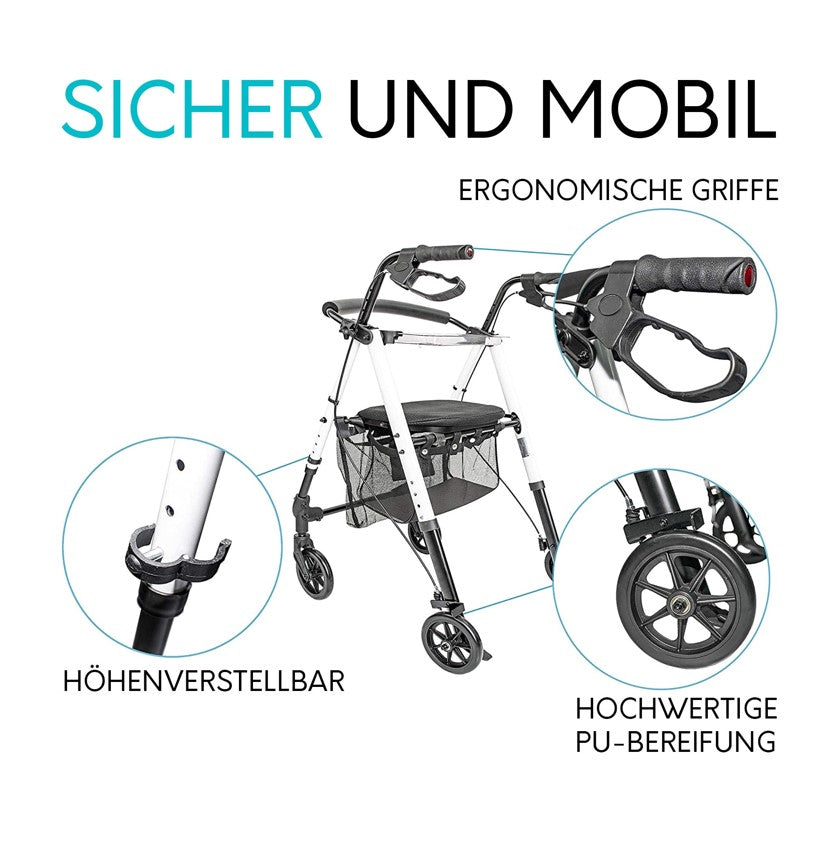 Mobility Plus Wohnraumrollator IR10+, im Vergleich der Farben - Rollator für die Wohnung