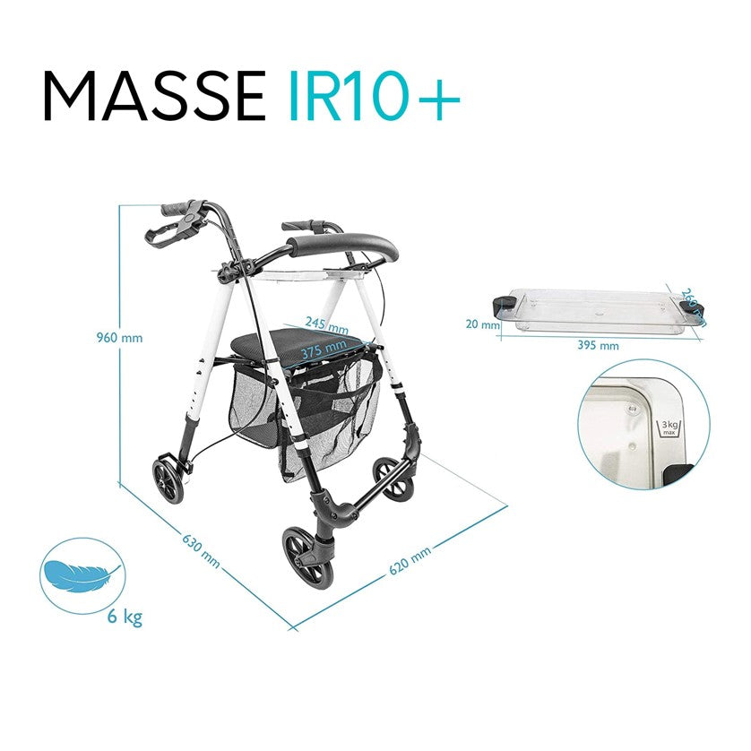 Mobility Plus Wohnraumrollator IR10+ masse