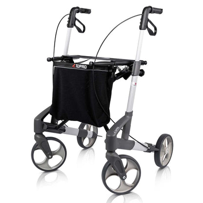 TOPRO Troja Original, in Silber, in der Frontansicht - Rollator für Senioren