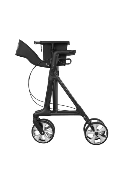 Antar Carbon Rollator Classic in Schwarz, Seitenansicht ohne Tasche