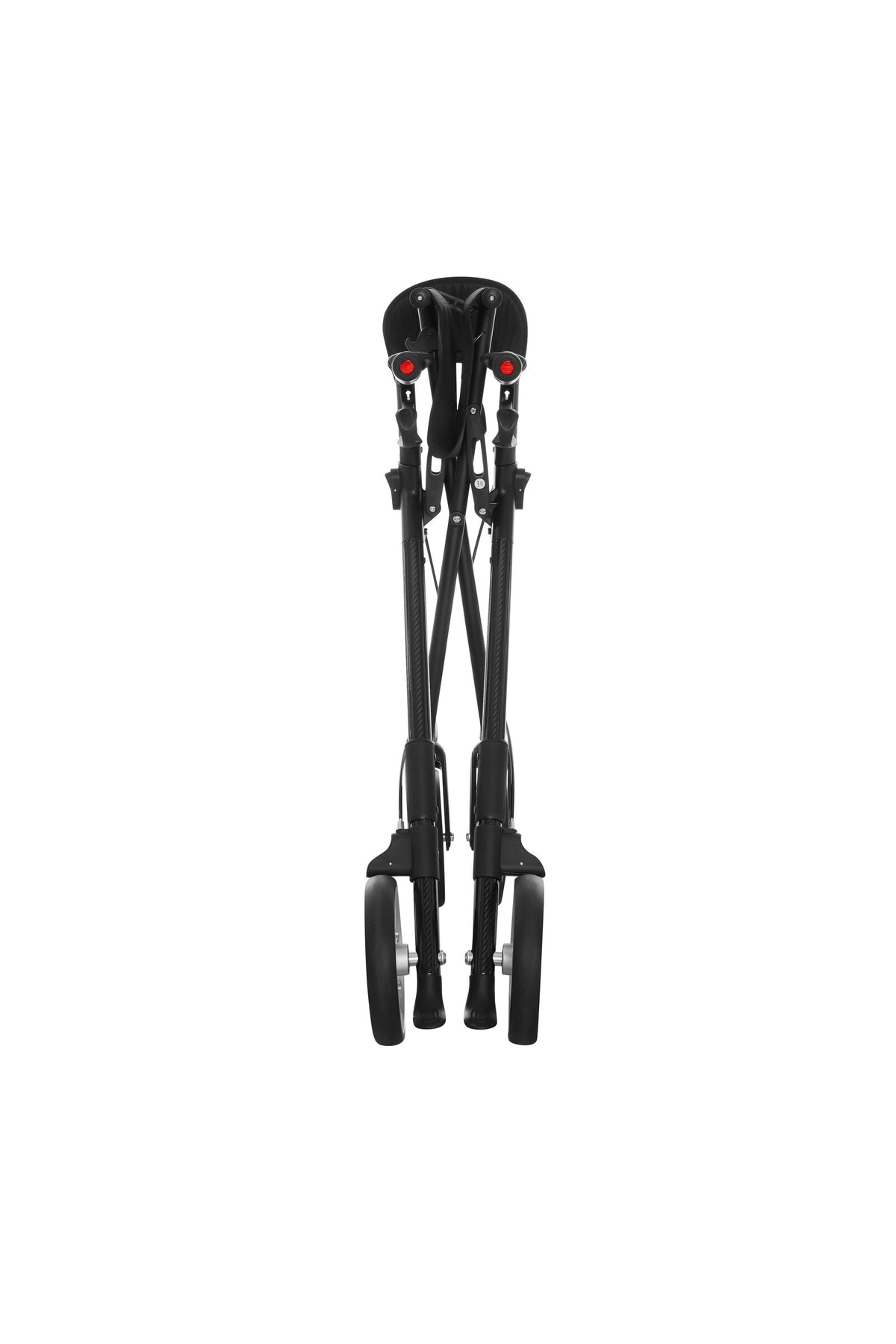 Antar Carbon Rollator Premium in Schwarz, zusammengeklappt