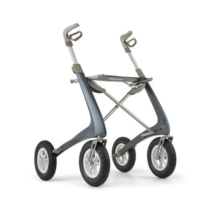 byACRE Carbon Overland Rollator in Mitternachtsblau mit luftgefüllten Reifen