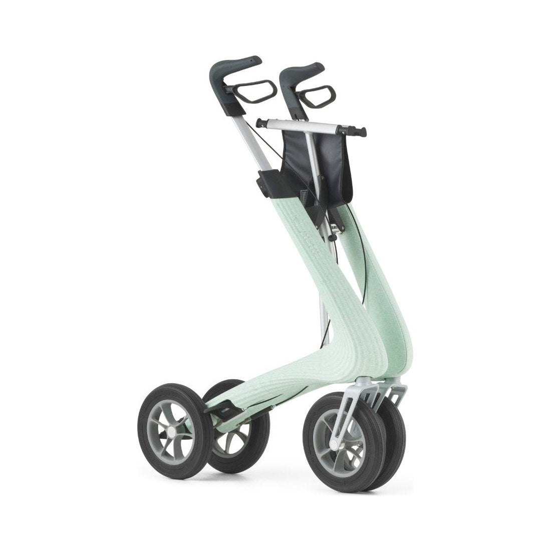 byACRE Nordic Pioneer Rollator in Gletschergrün, zusammengefaltet