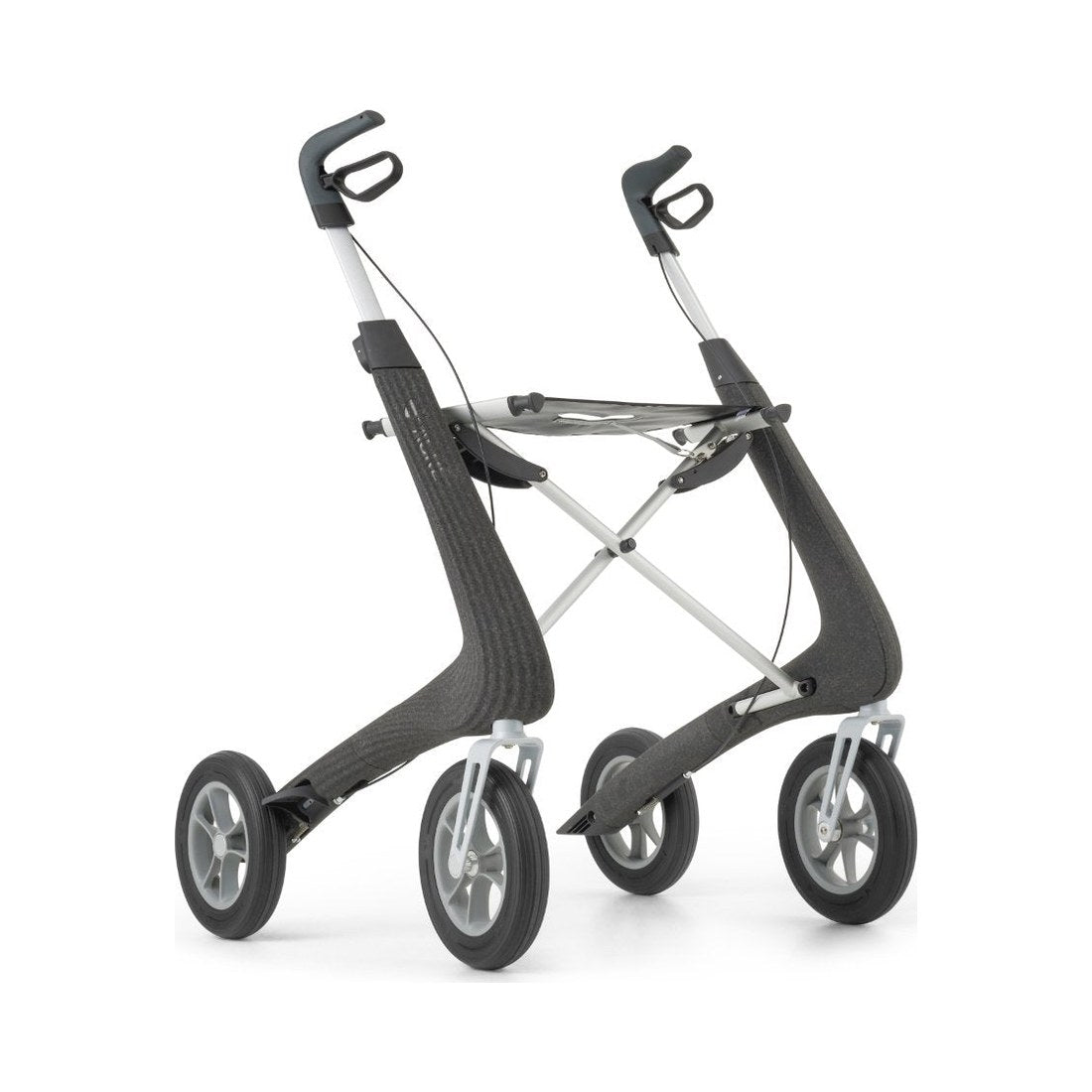 byACRE Nordic Pioneer Rollator in Granitschwarz, Hauptansicht schräg von vorn