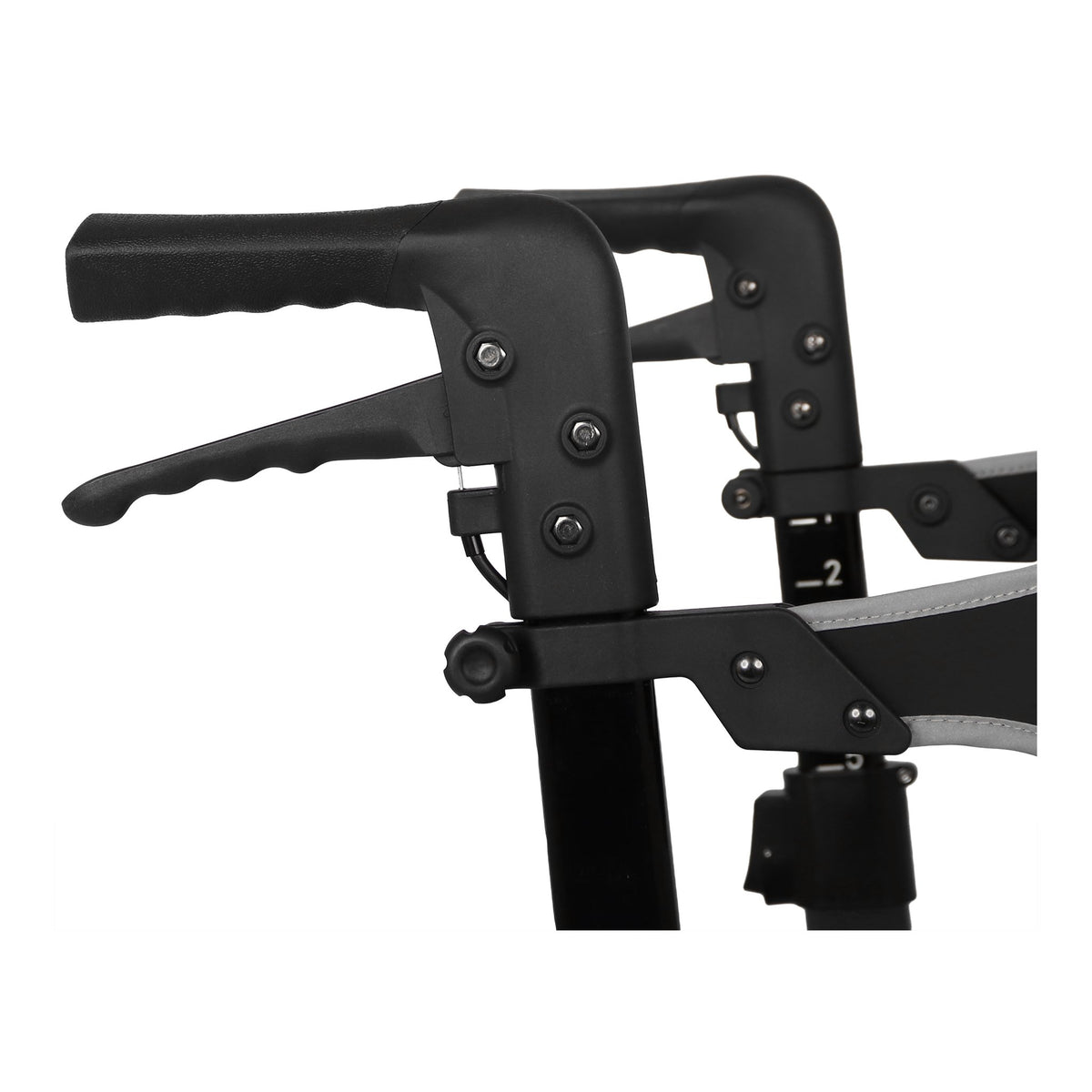 Handgriffe mit Bremshebeln und Griffhöhenverstellung am Aero Walk Carbon