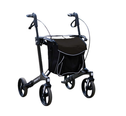Sunrise Gemino 30 Carbon Rollator mit City-Tasche Alcantara Schwarz (optional)
