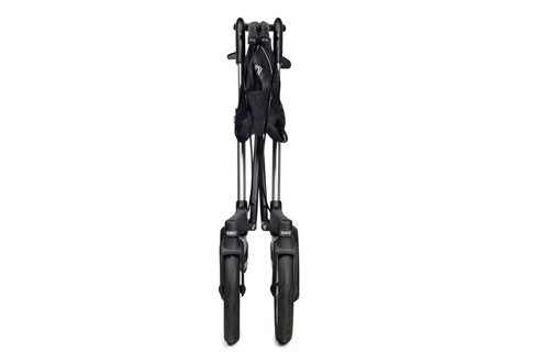 Sunrise Gemino 60 Outdoor Rollator zusammengeklappt, Ansicht von vorn