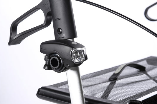 Sunrise Gemino LED-Licht am Rahmen des Rollators