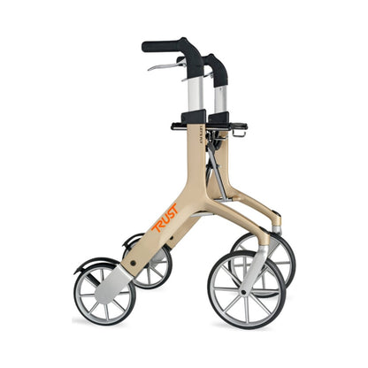 Trust Care Let's Fly Rollator in Beige, Seitenansicht