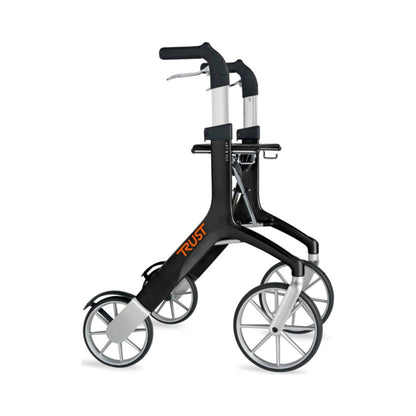 Trust Care Let's Fly Rollator in Schwarz, Seitenansicht